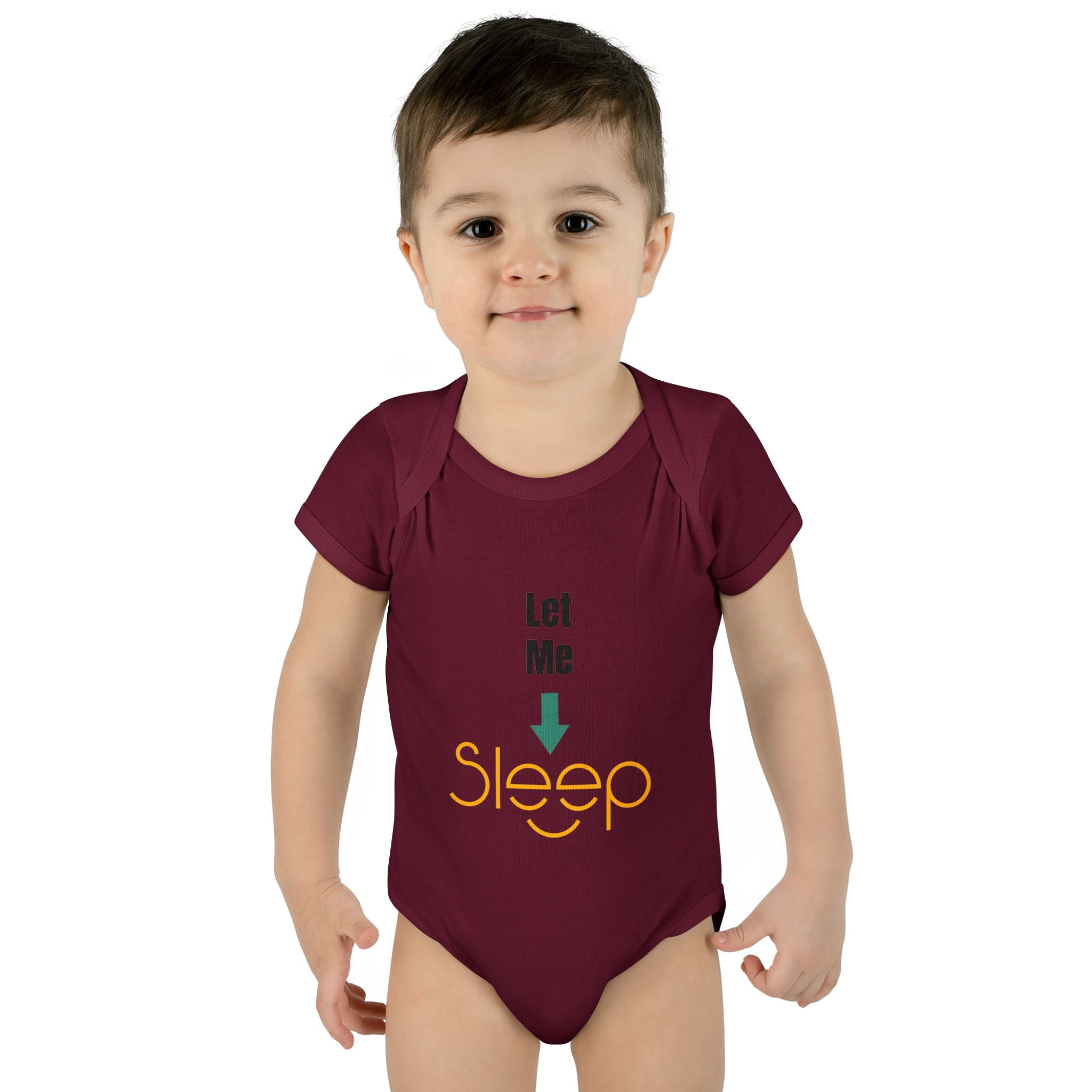 SleepAura - Luxe - Infant Bodysuit "Let Me Sleep" Funny Baby One-Piece