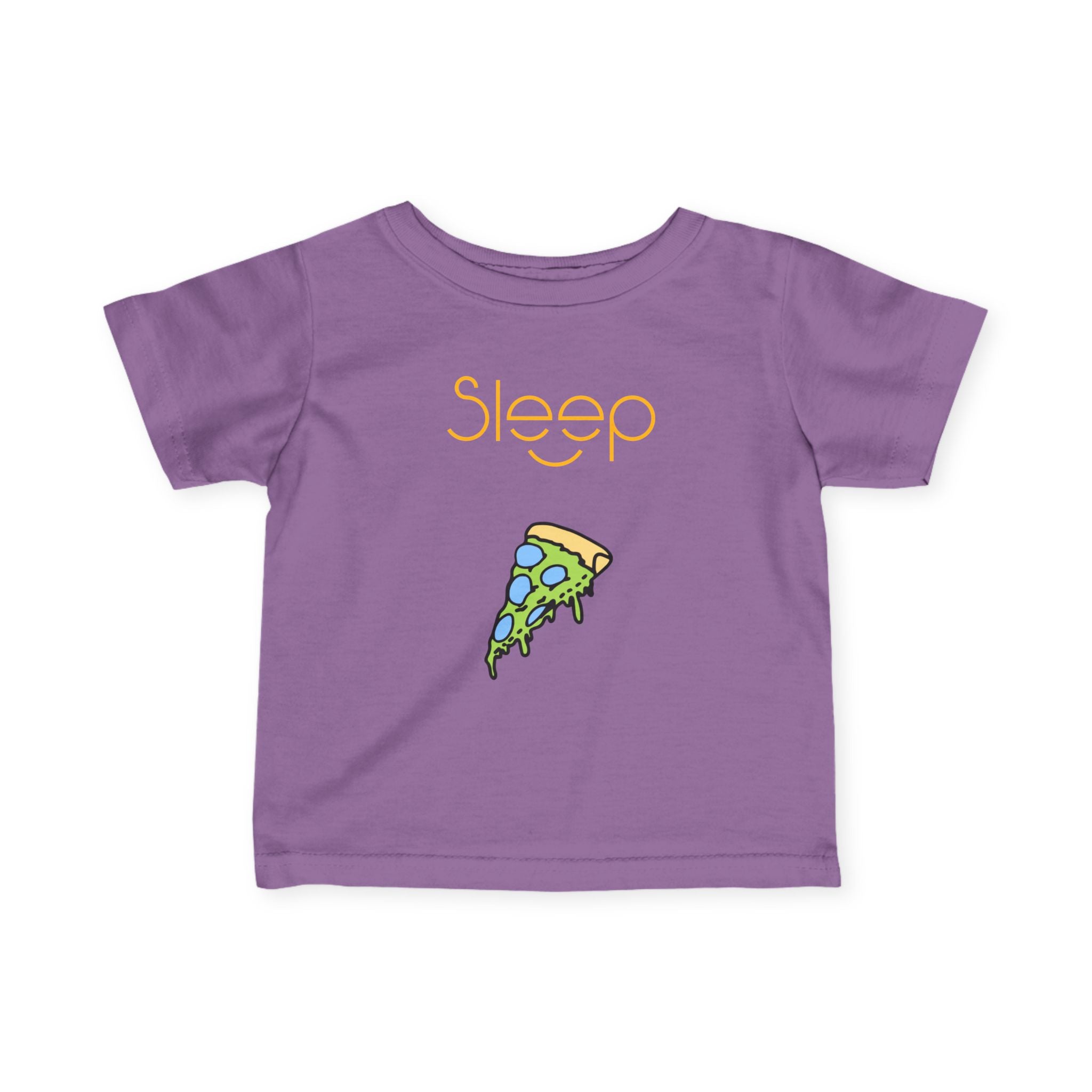 Infant Tee — "Sleep" Pizza Slice Graphic Baby Shirt
