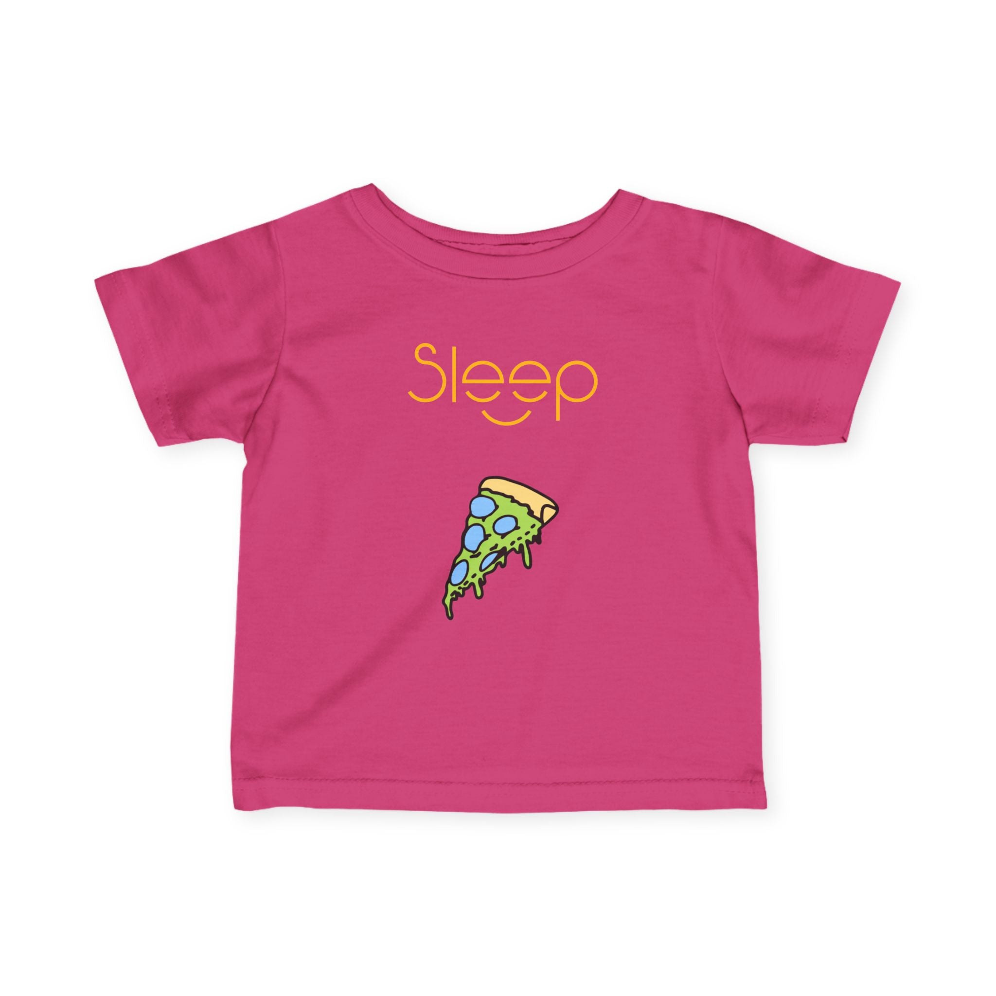 Infant Tee — "Sleep" Pizza Slice Graphic Baby Shirt