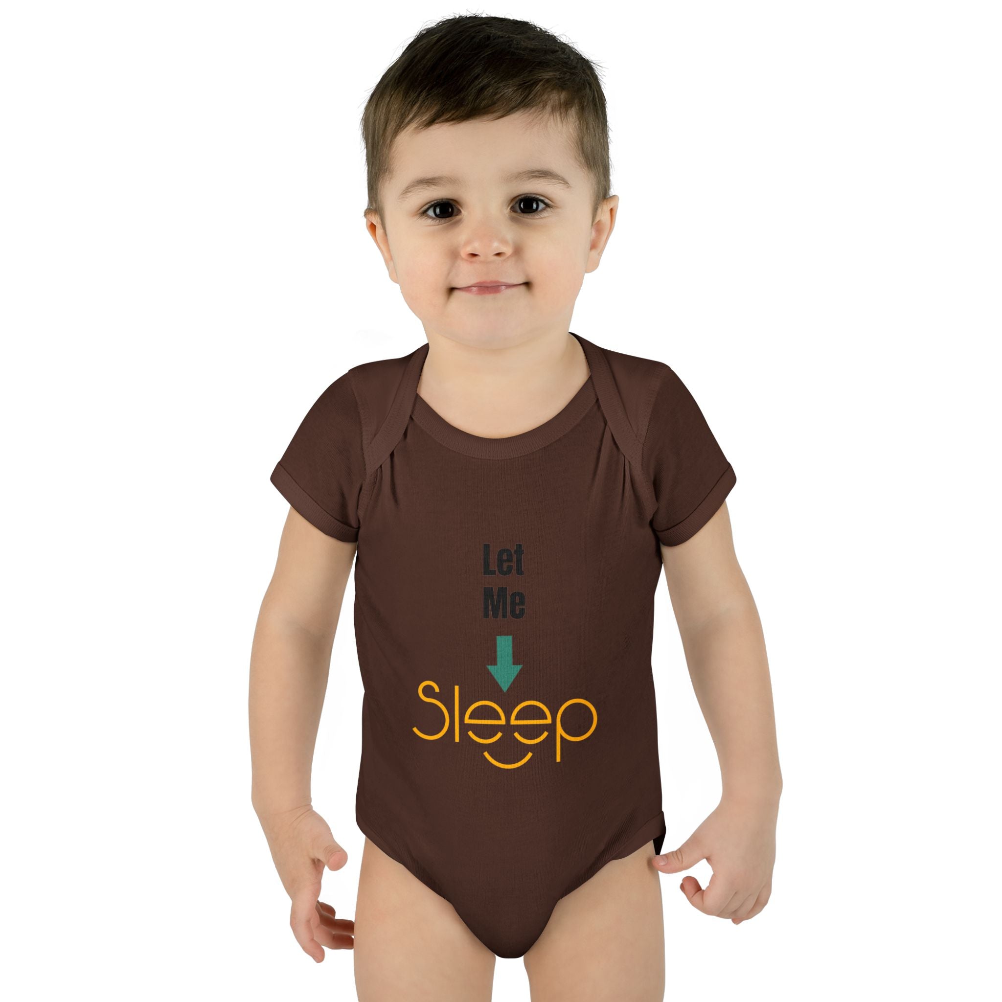 SleepAura - Luxe - Infant Bodysuit "Let Me Sleep" Funny Baby One-Piece