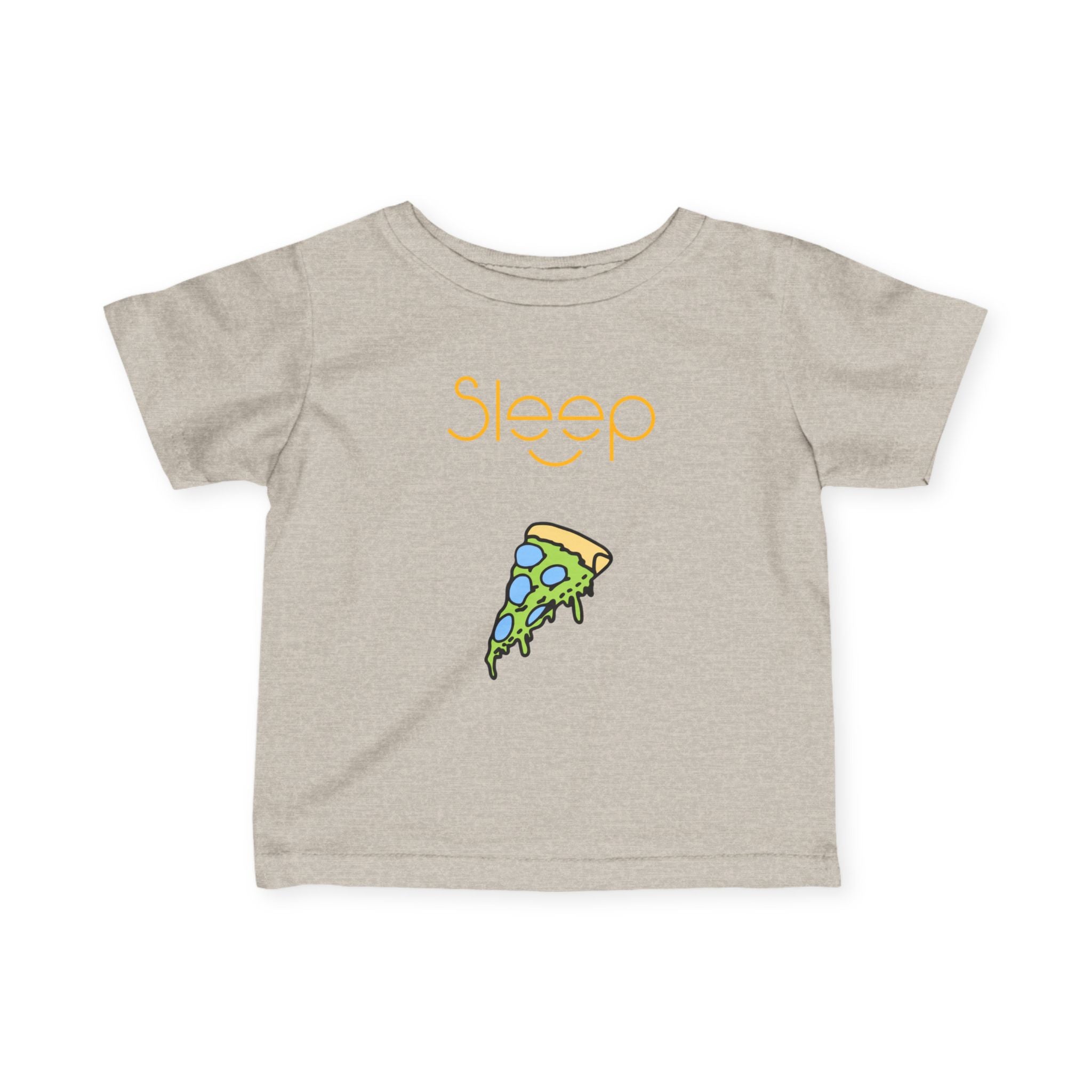 Infant Tee — "Sleep" Pizza Slice Graphic Baby Shirt