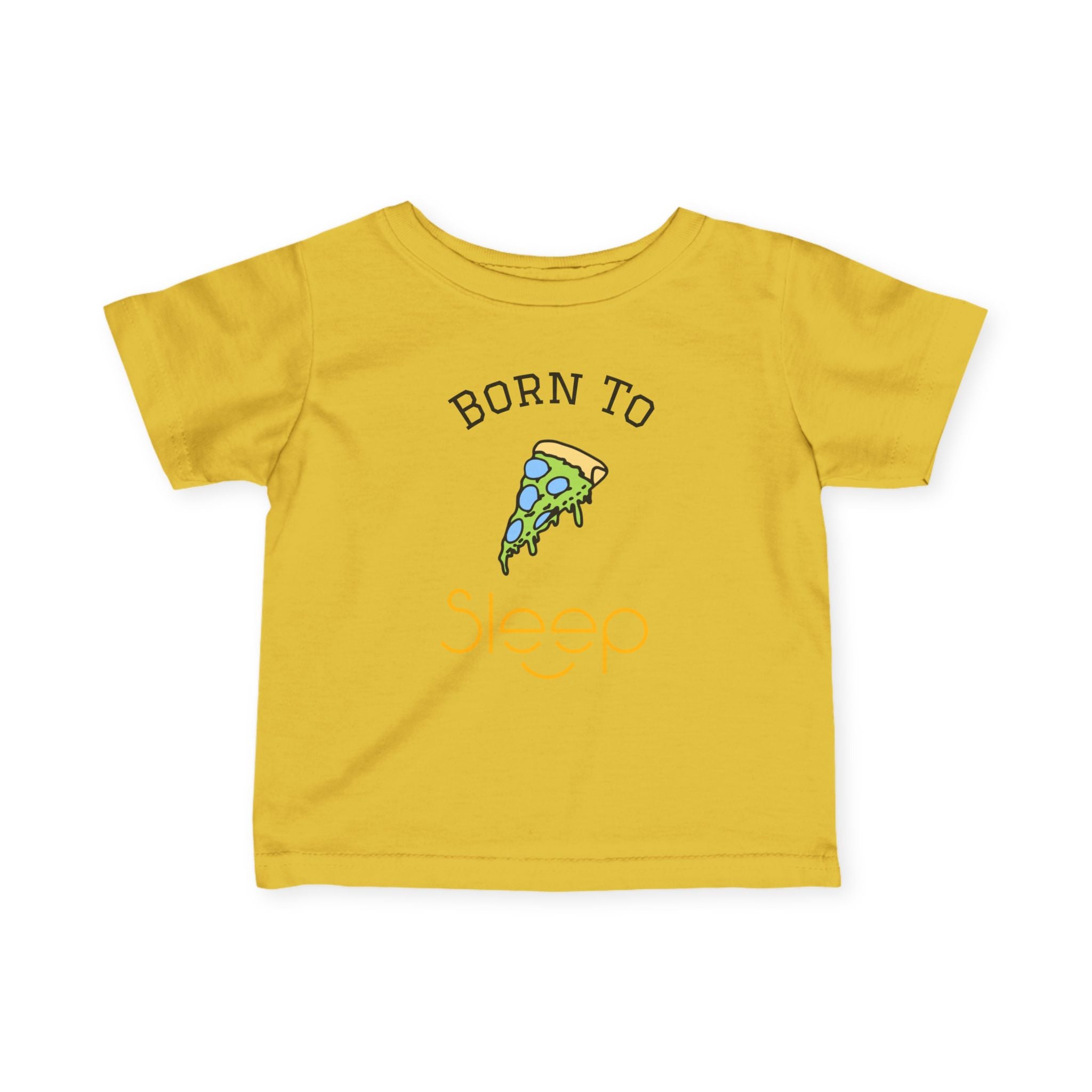 Infant Tee "Born to Sleep" Pizza Baby Shirt