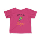 Infant Tee "Born to Sleep" Pizza Baby Shirt