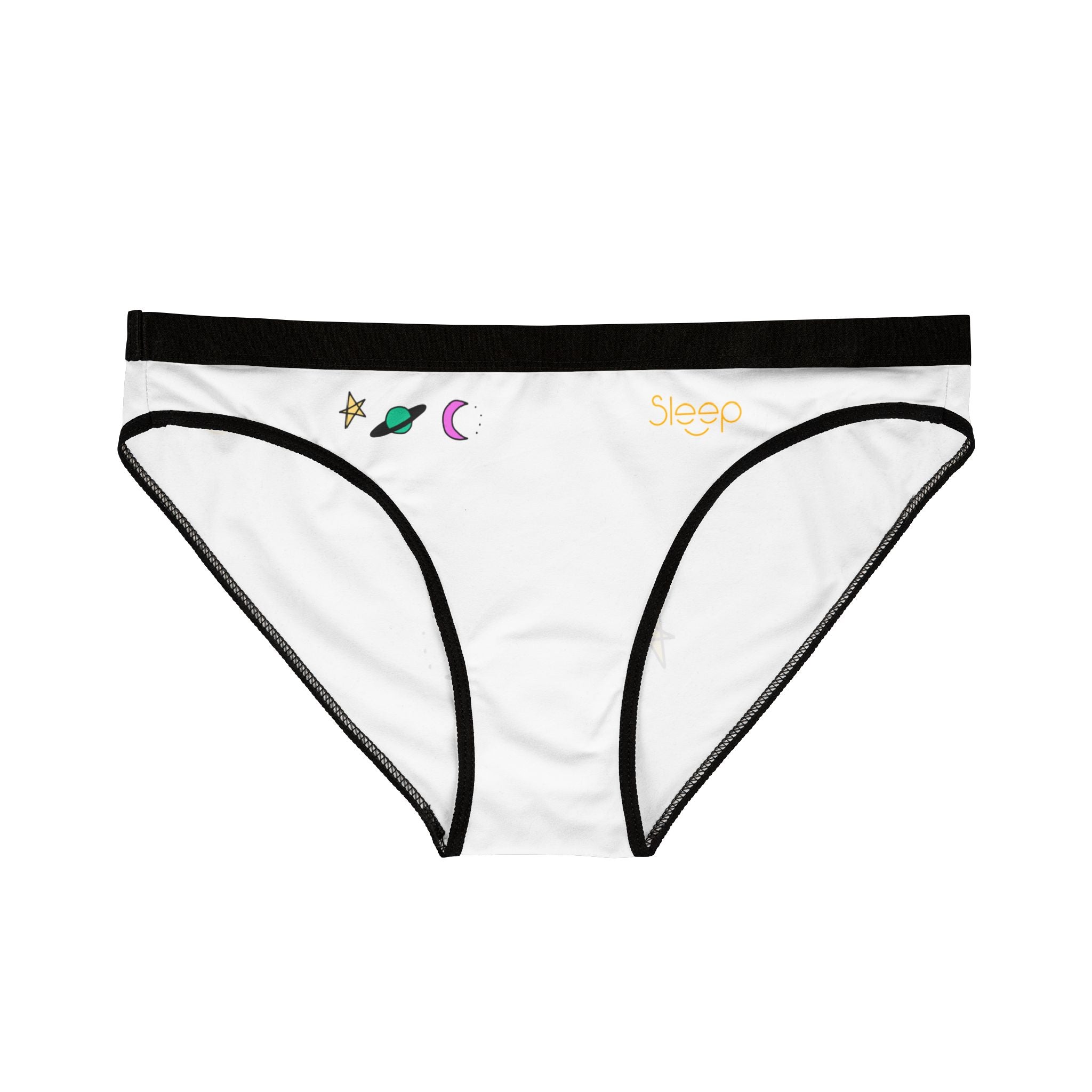 SleepAura Luxe - Galaxy Sleep Bikini Underwear — Cute Planet, Star & Moon Print
