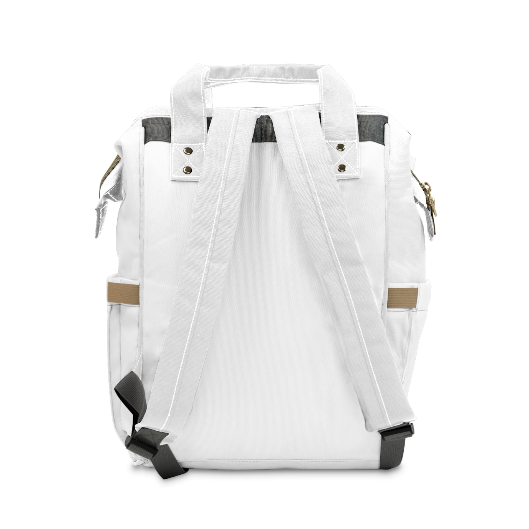 Sleep Aura Luxe - Multifunctional Diaper Backpack — White Baby Travel Bag with ‘Sleep’ Logo