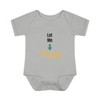 SleepAura - Luxe - Infant Bodysuit "Let Me Sleep" Funny Baby One-Piece
