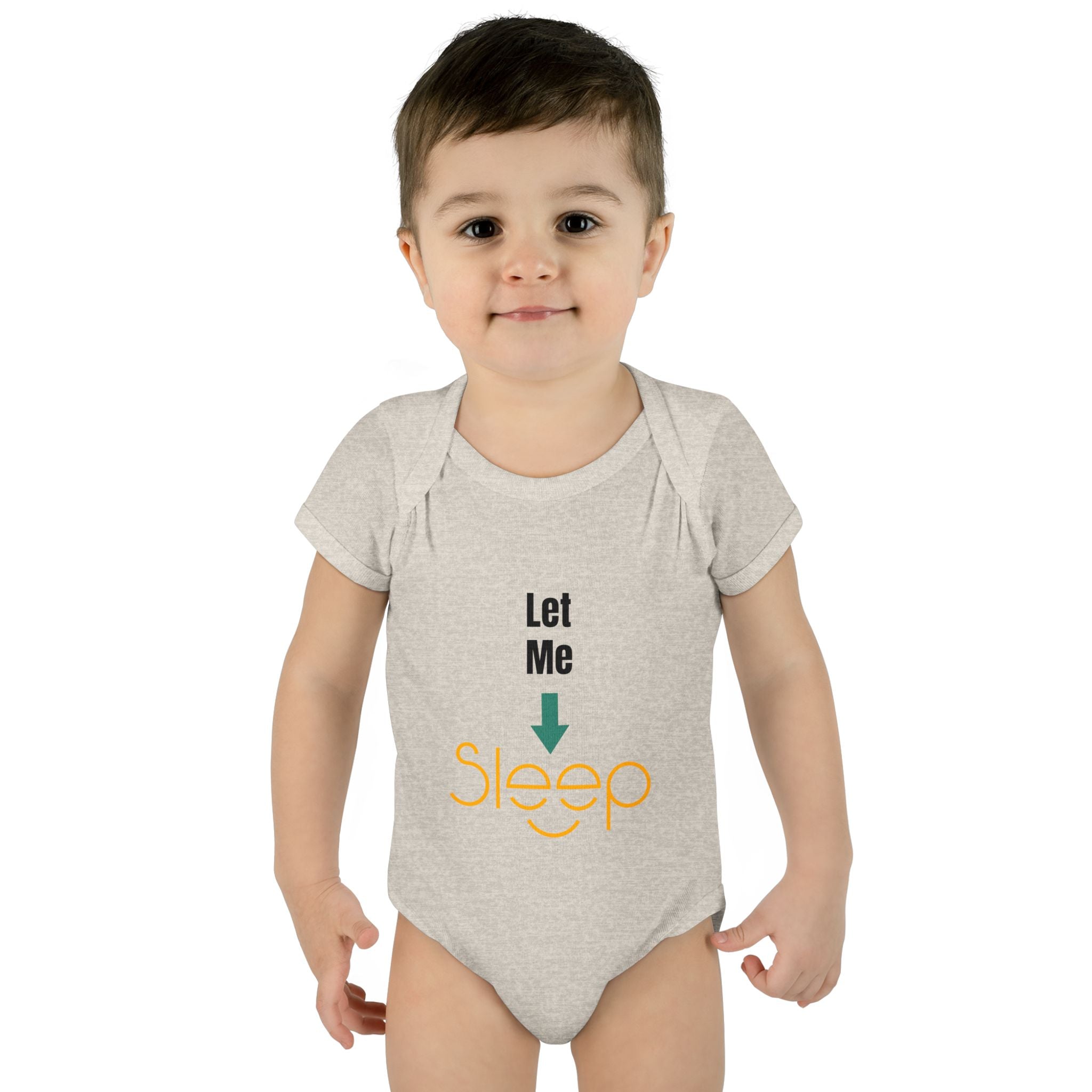 SleepAura - Luxe - Infant Bodysuit "Let Me Sleep" Funny Baby One-Piece