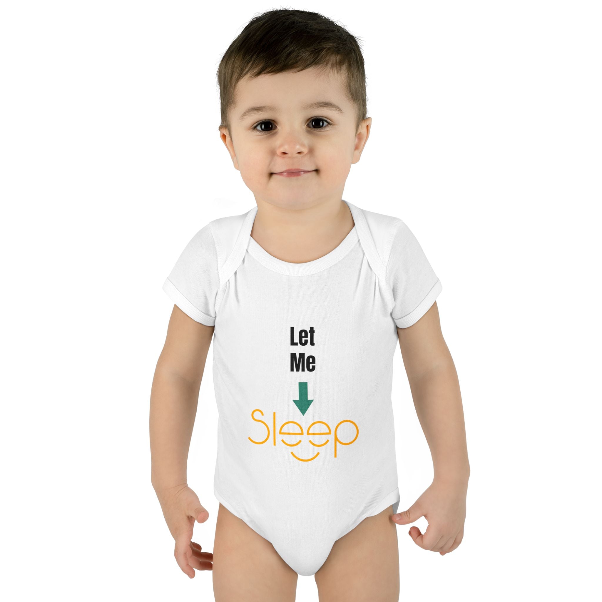 SleepAura - Luxe - Infant Bodysuit "Let Me Sleep" Funny Baby One-Piece