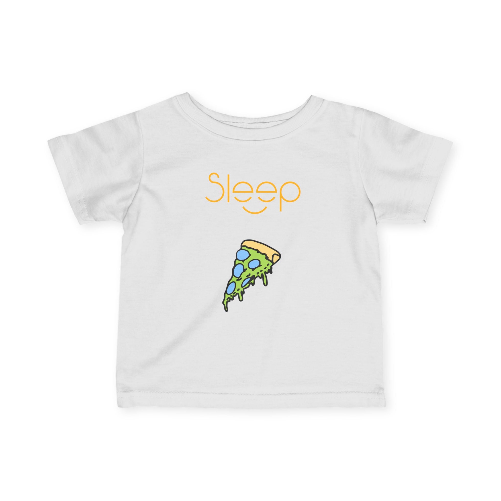 Infant Tee — "Sleep" Pizza Slice Graphic Baby Shirt