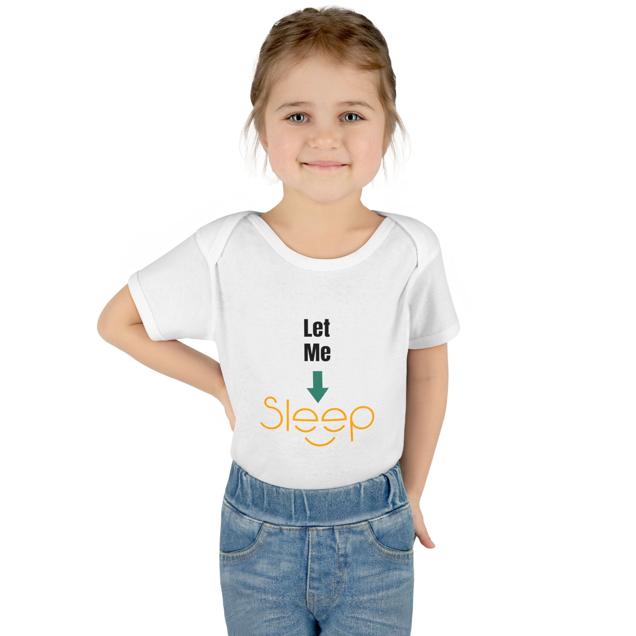 SleepAura - Luxe - Infant Bodysuit "Let Me Sleep" Funny Baby One-Piece