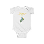 Sleep Pizza Infant Bodysuit - Cute Baby Onesie with Pizza Slice Graphic