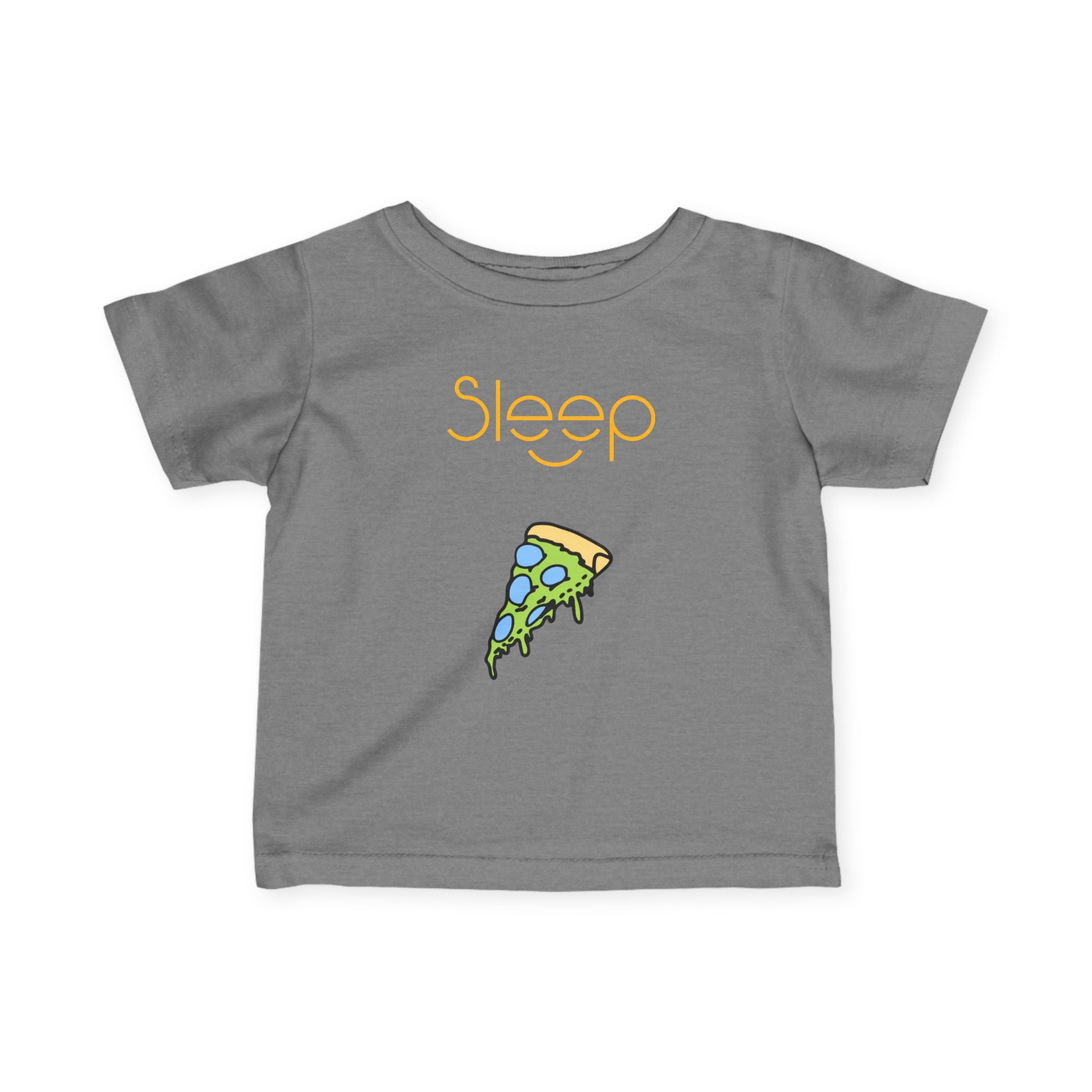 Infant Tee — "Sleep" Pizza Slice Graphic Baby Shirt