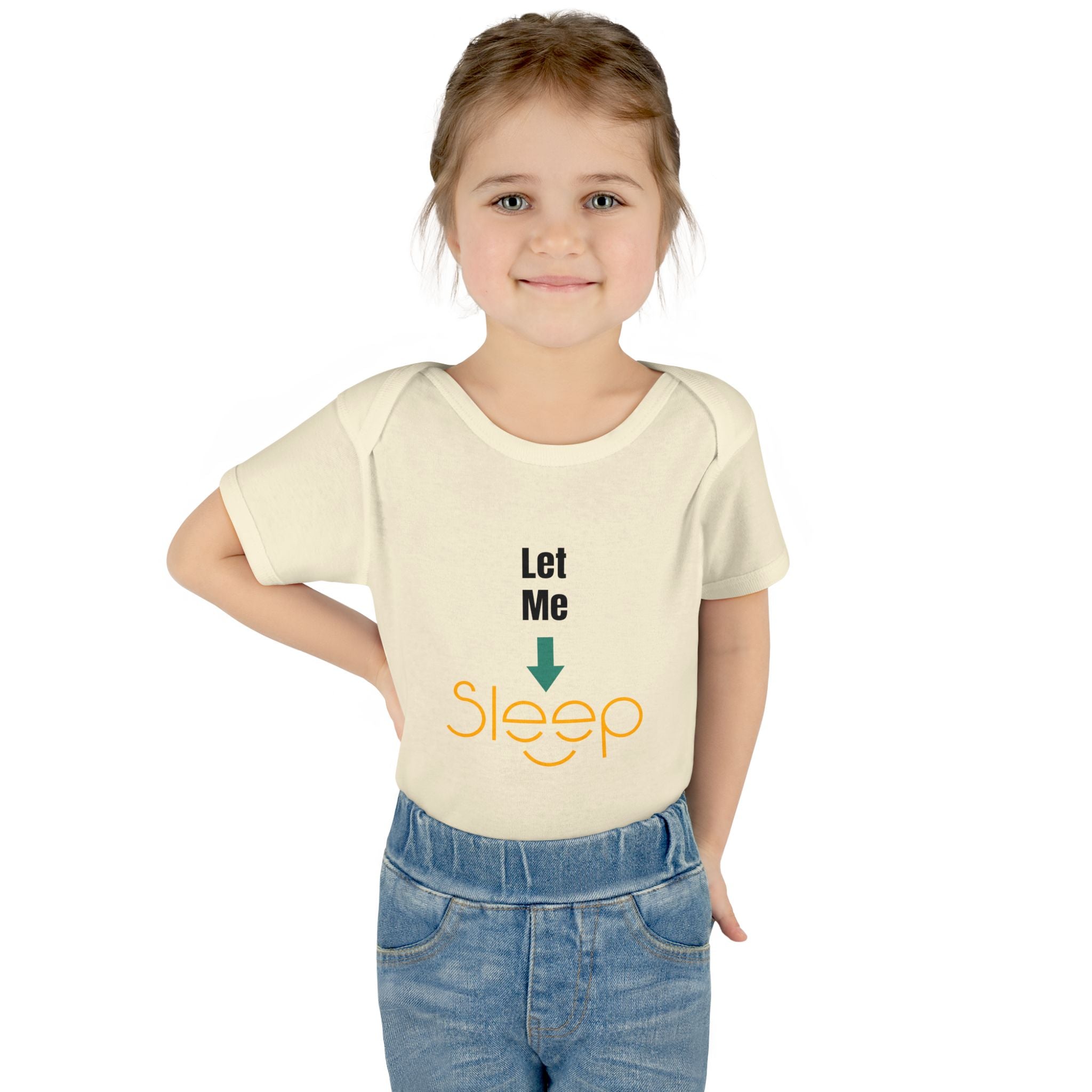 SleepAura - Luxe - Infant Bodysuit "Let Me Sleep" Funny Baby One-Piece