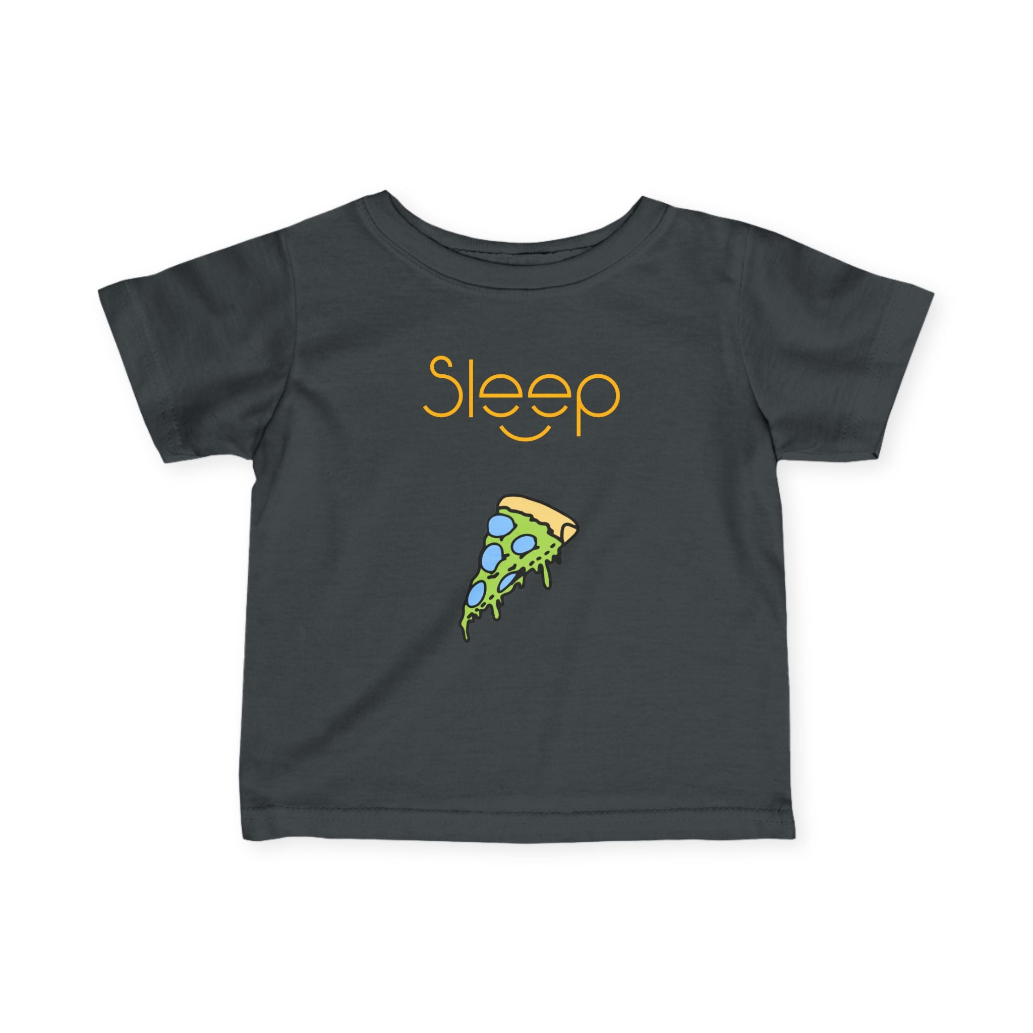 Infant Tee — "Sleep" Pizza Slice Graphic Baby Shirt