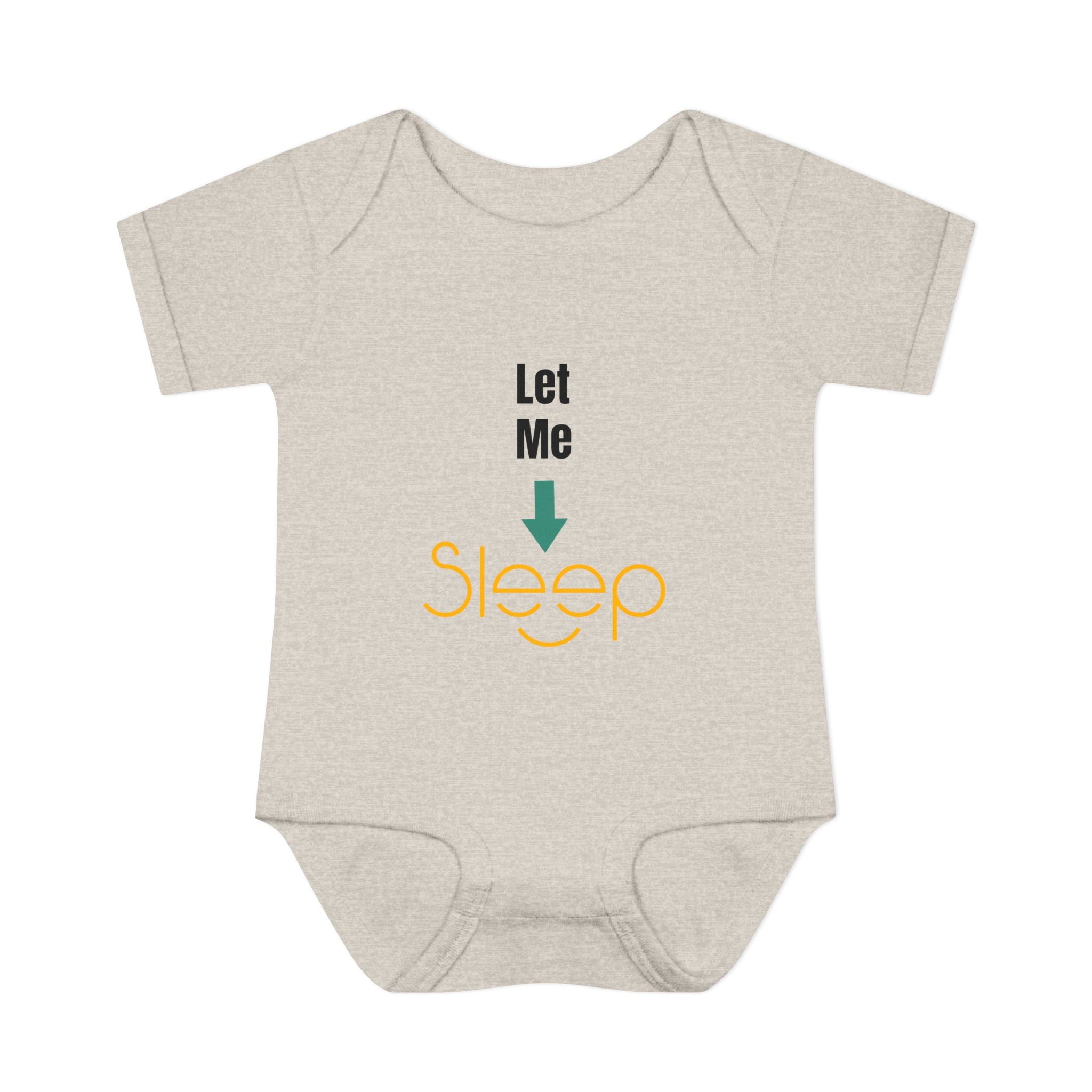 SleepAura - Luxe - Infant Bodysuit "Let Me Sleep" Funny Baby One-Piece