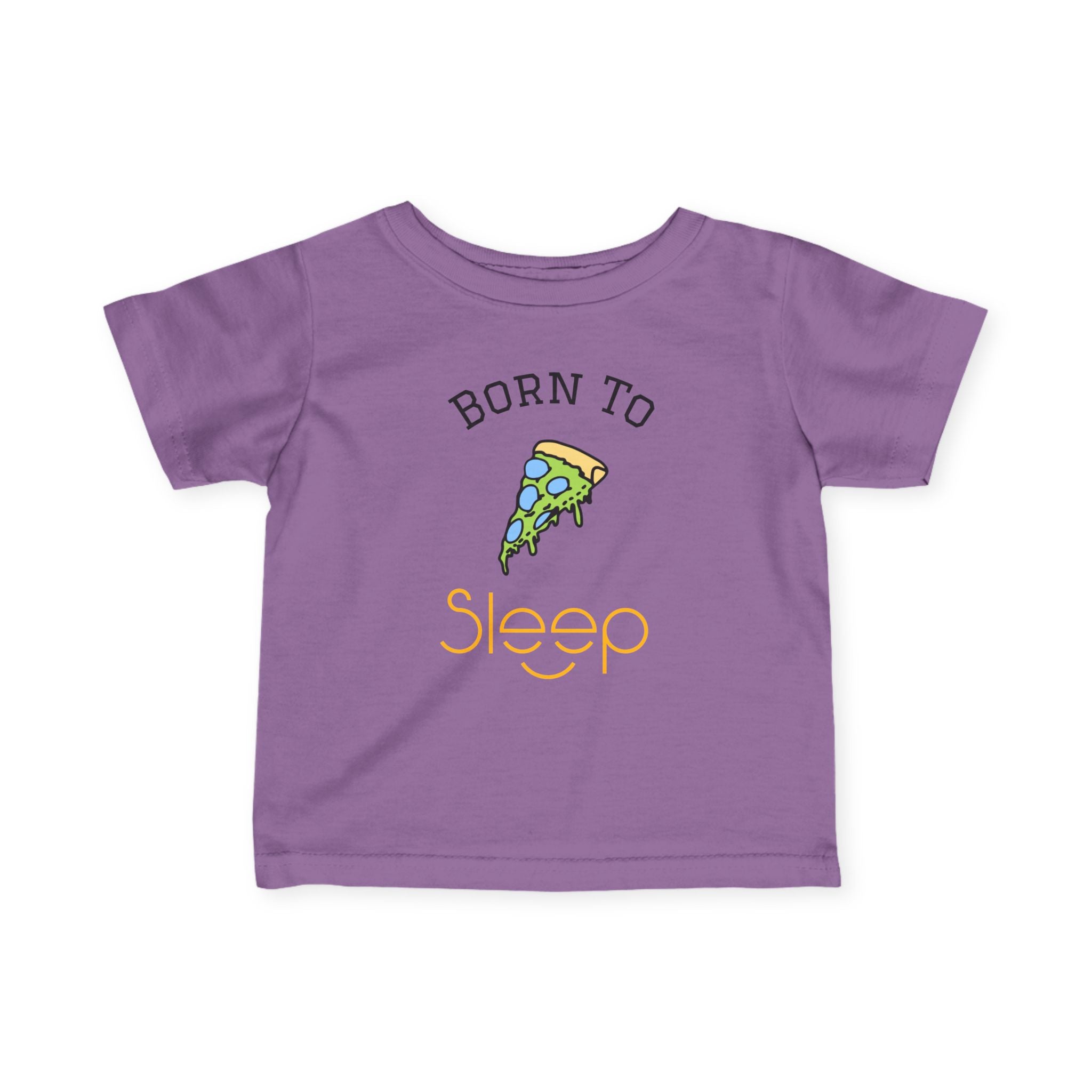 Infant Tee "Born to Sleep" Pizza Baby Shirt