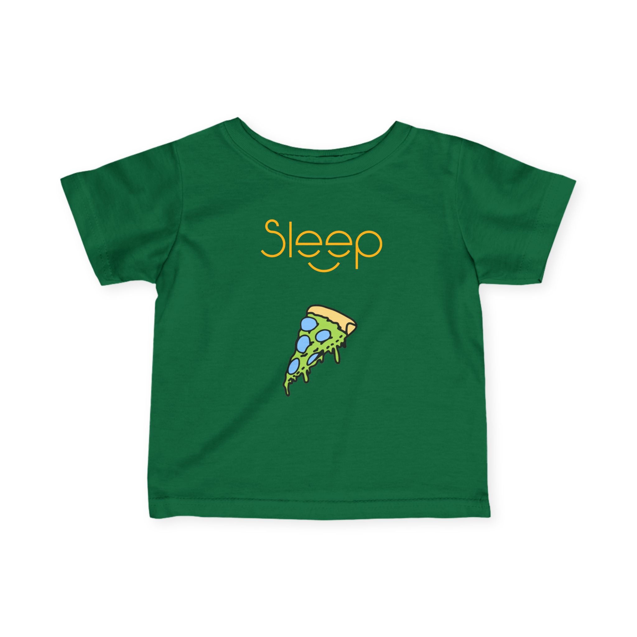 Infant Tee — "Sleep" Pizza Slice Graphic Baby Shirt