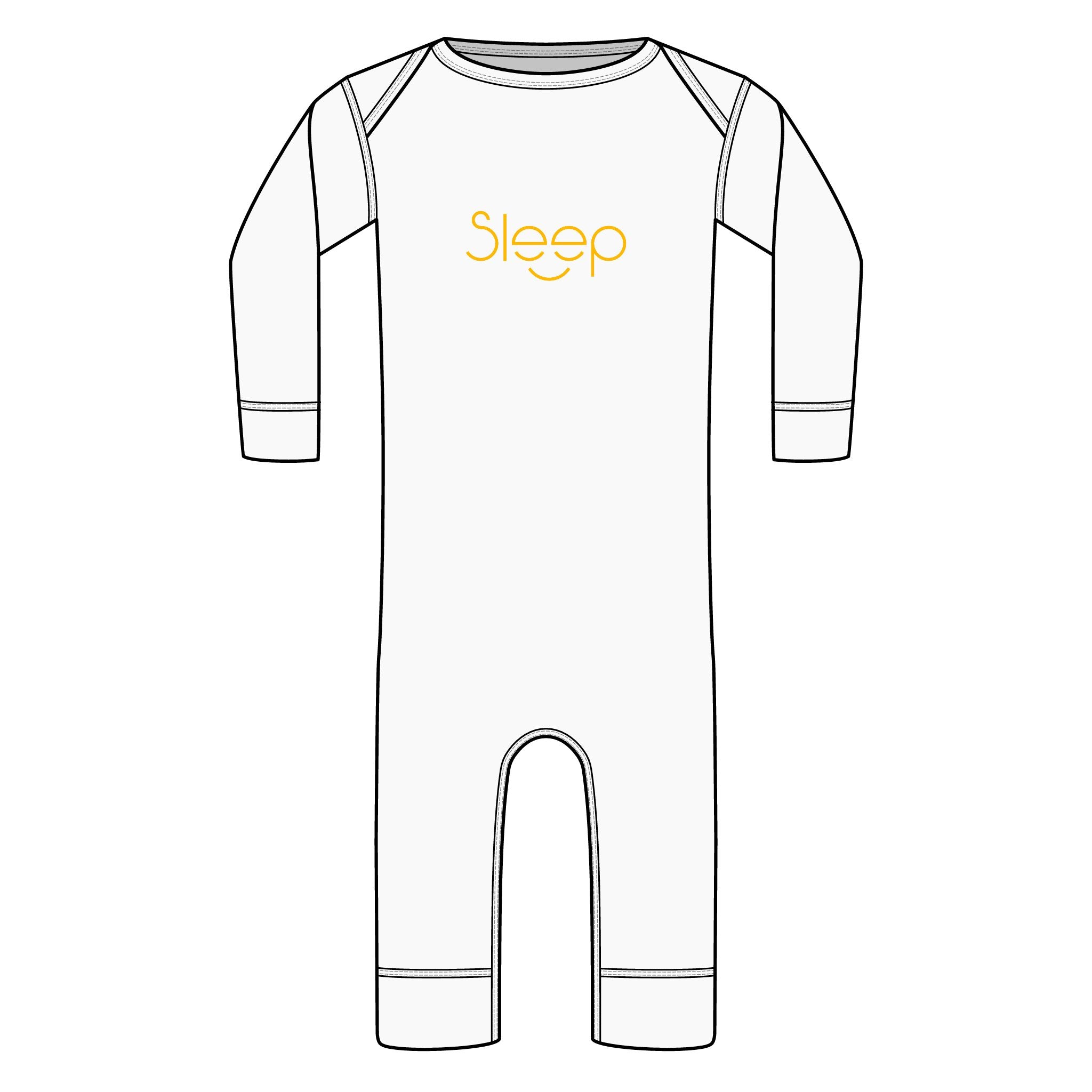 Baby Bodysuit "Sleep" Long-Sleeve Ribbed Infant Romper