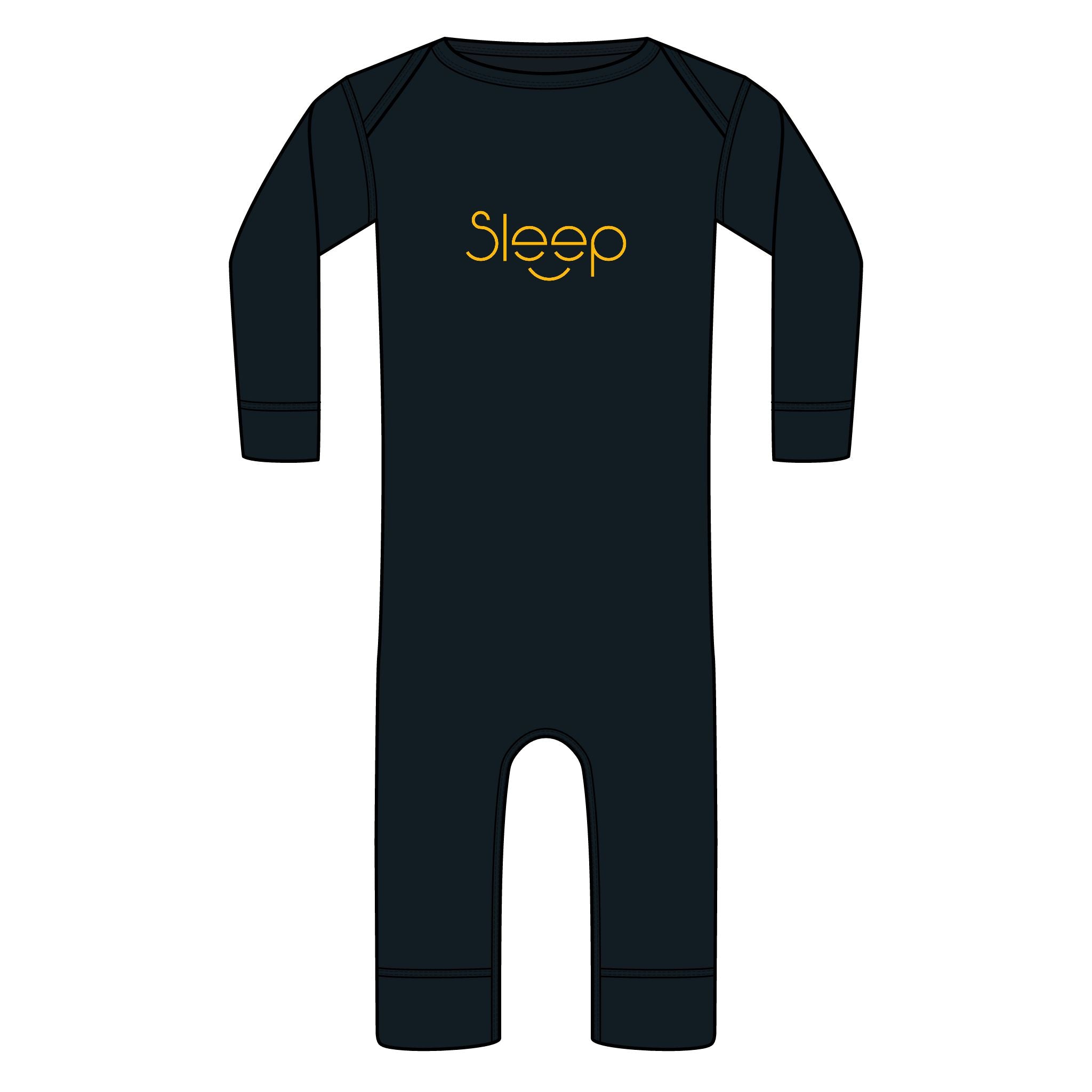 Baby Bodysuit "Sleep" Long-Sleeve Ribbed Infant Romper