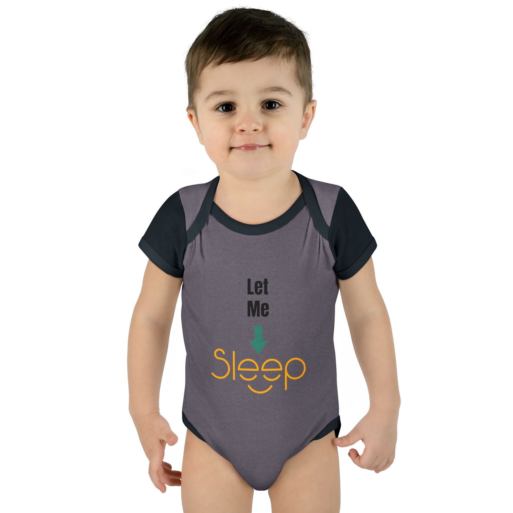 SleepAura - Luxe - Infant Bodysuit "Let Me Sleep" Funny Baby One-Piece
