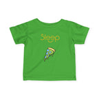 Infant Tee — "Sleep" Pizza Slice Graphic Baby Shirt
