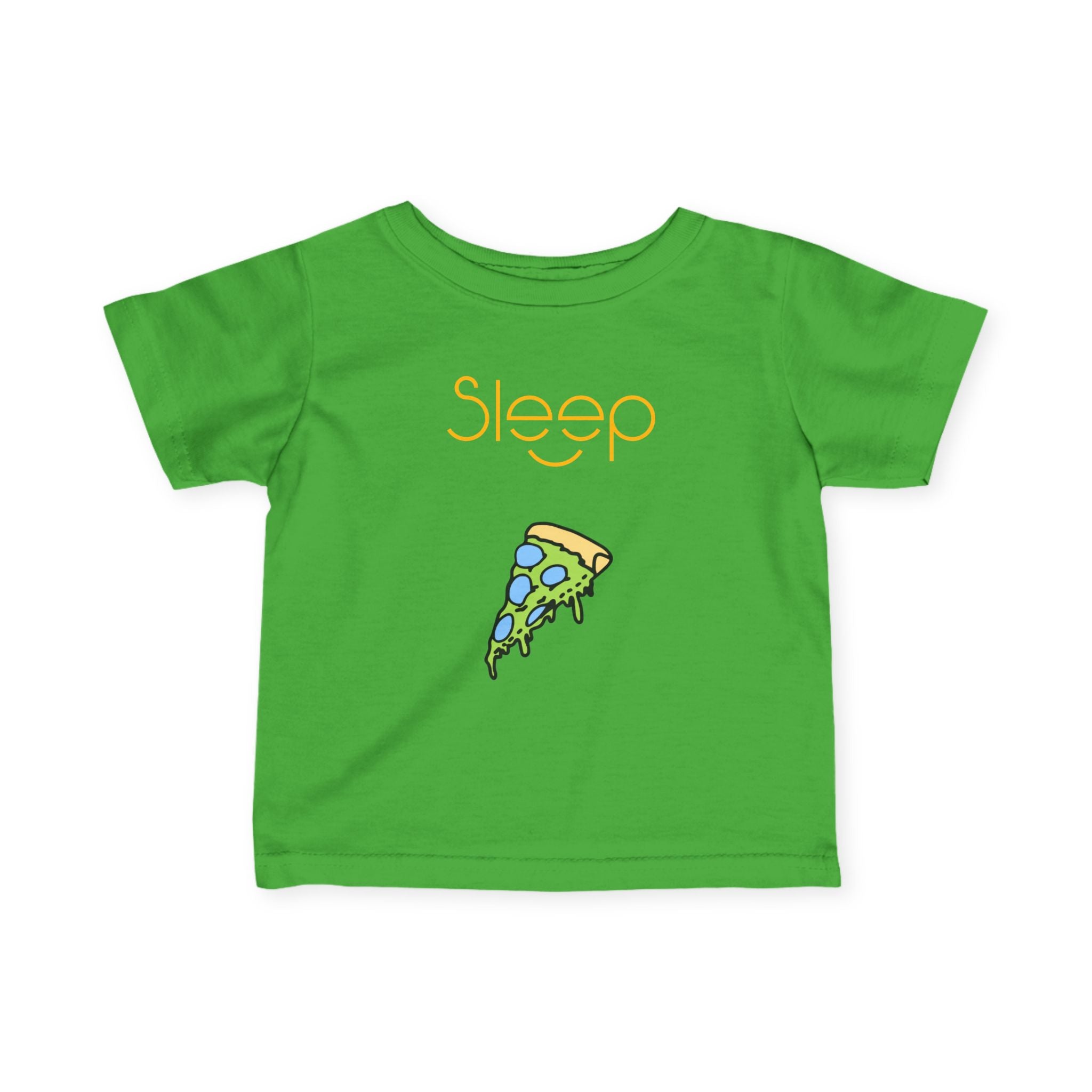 Infant Tee — "Sleep" Pizza Slice Graphic Baby Shirt