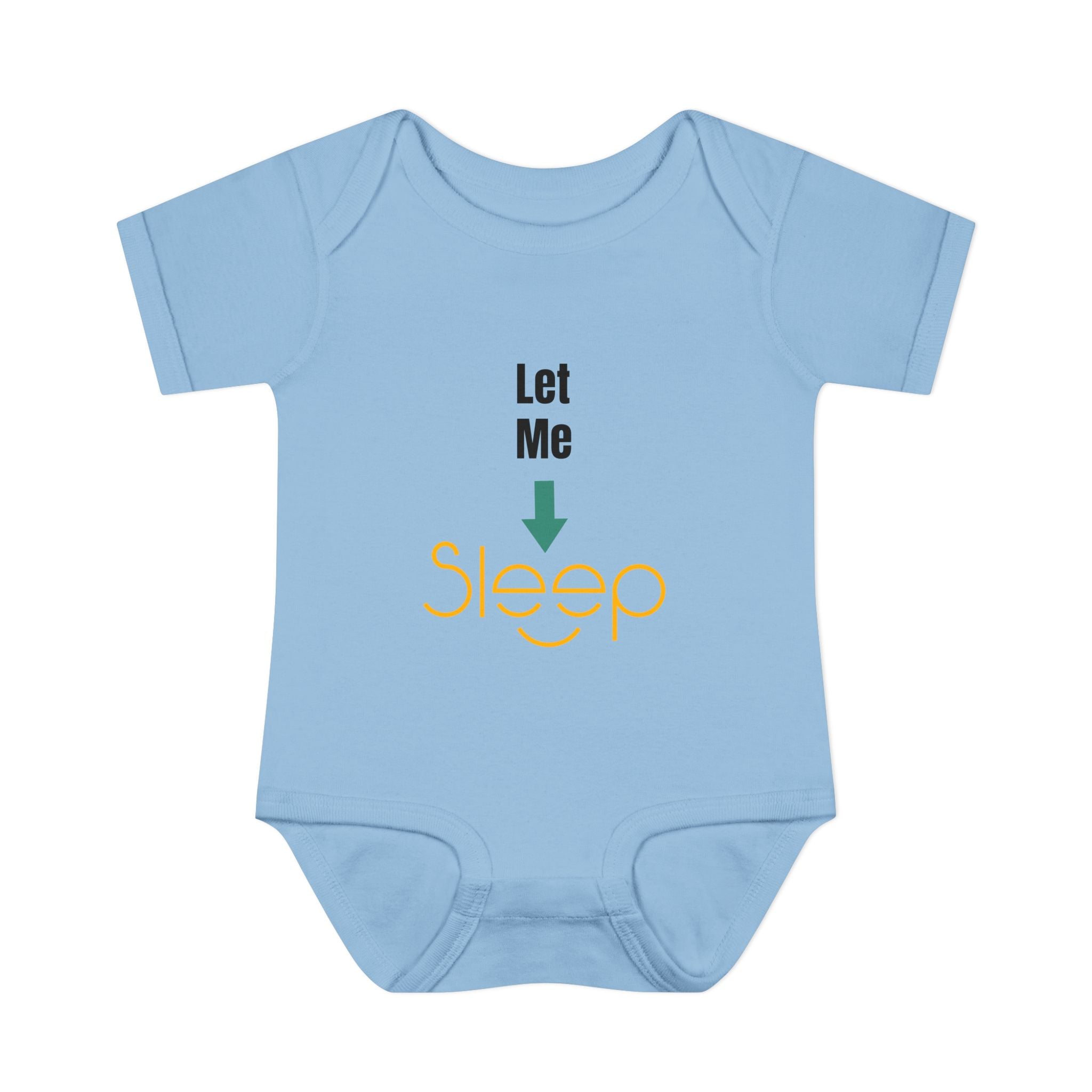 SleepAura - Luxe - Infant Bodysuit "Let Me Sleep" Funny Baby One-Piece