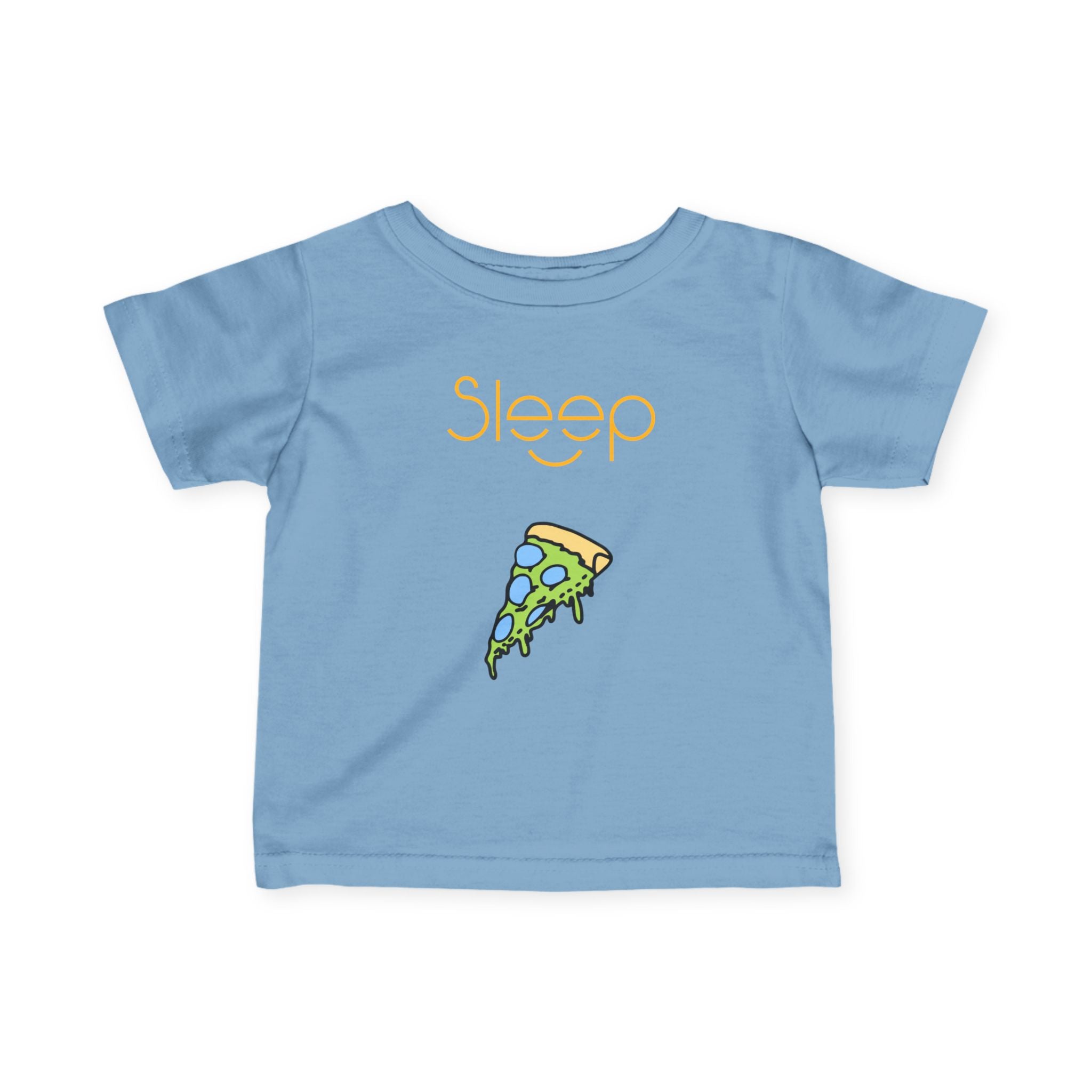 Infant Tee — "Sleep" Pizza Slice Graphic Baby Shirt