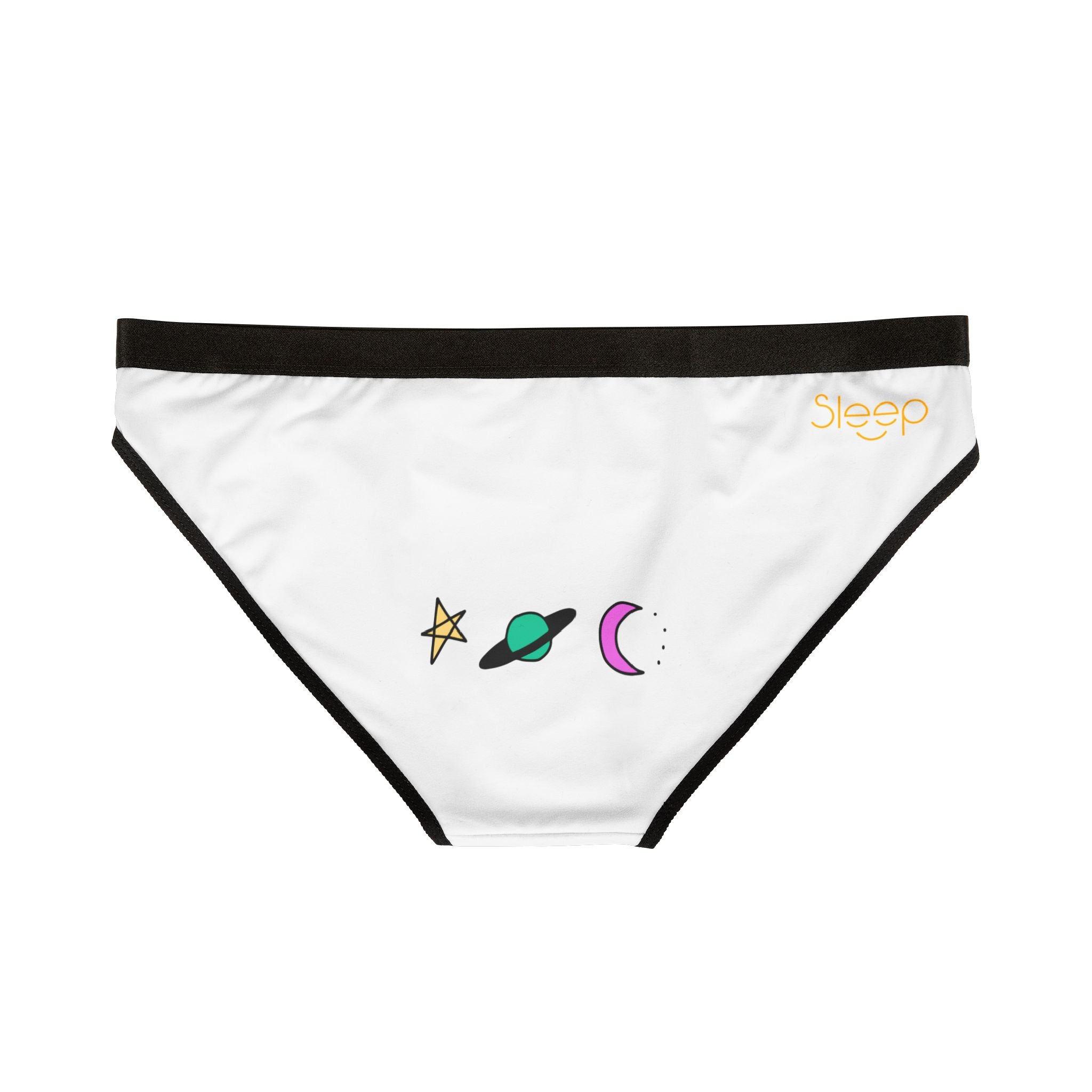 SleepAura Luxe - Galaxy Sleep Bikini Underwear — Cute Planet, Star & Moon Print