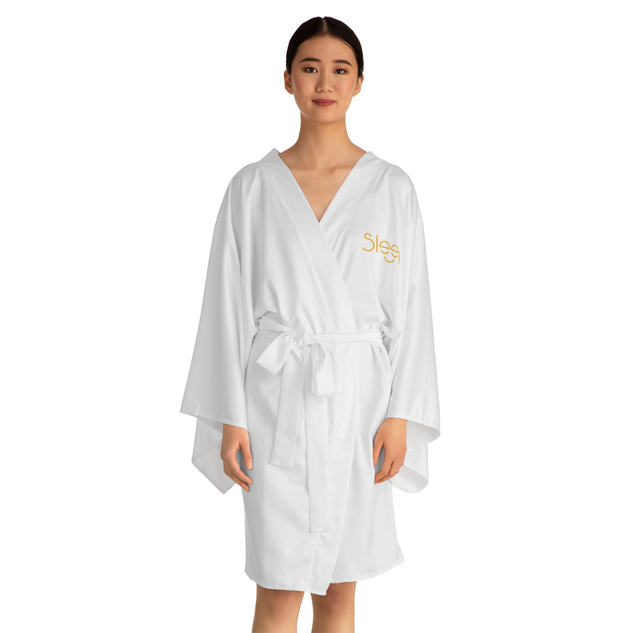 Sleep Aura Kimono Robe — Long Sleeve Lounge Robe with ‘Sleep’ Logo