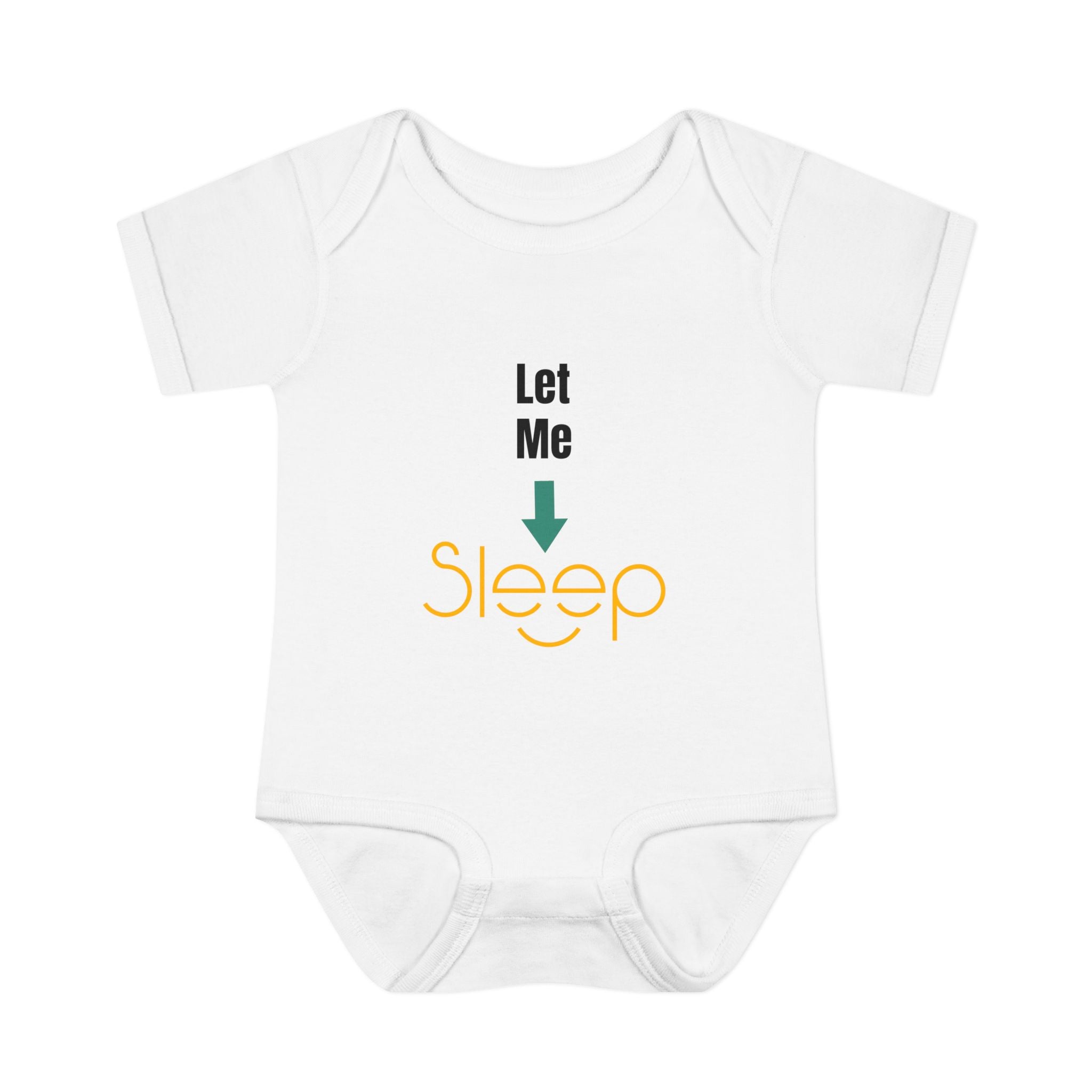 SleepAura - Luxe - Infant Bodysuit "Let Me Sleep" Funny Baby One-Piece