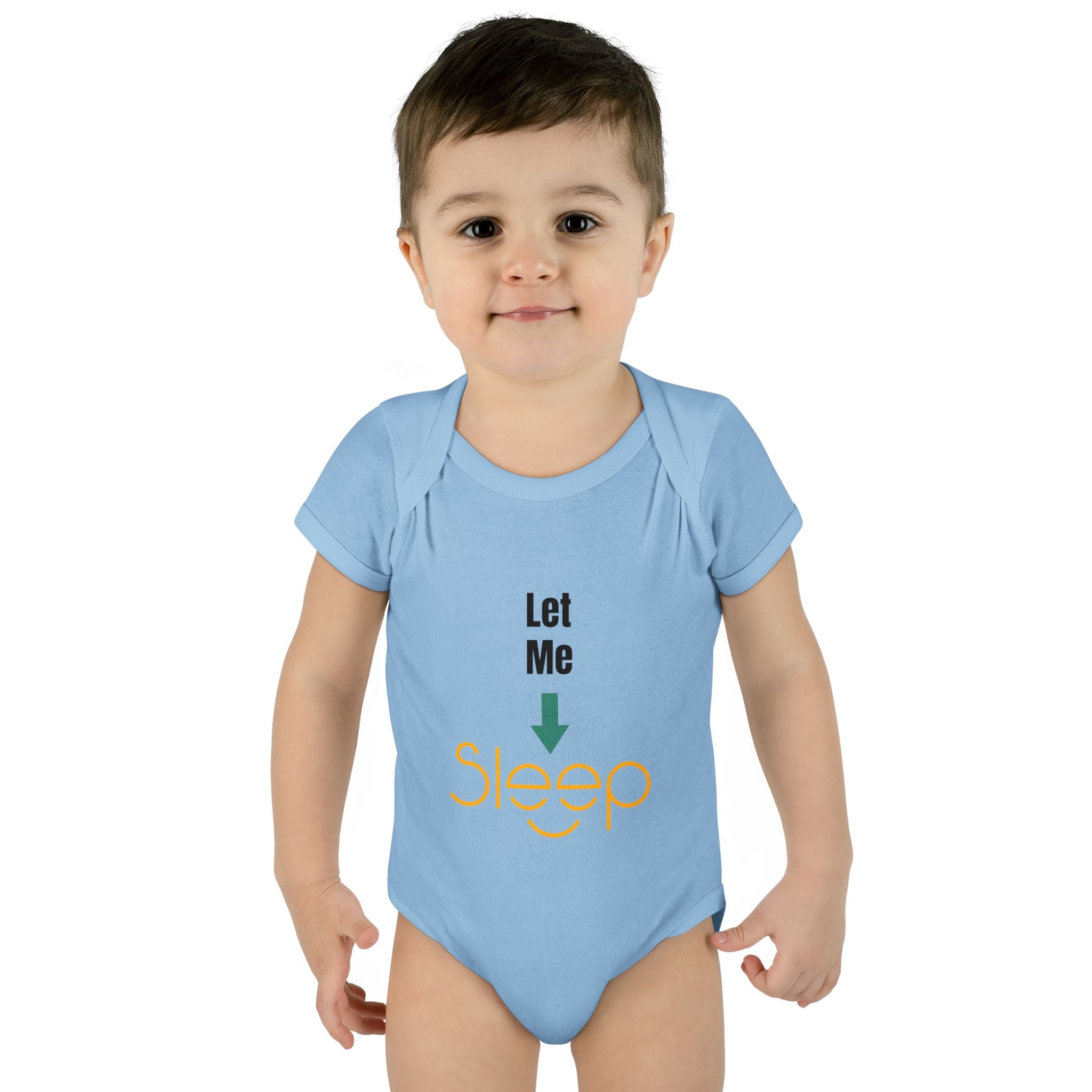 SleepAura - Luxe - Infant Bodysuit "Let Me Sleep" Funny Baby One-Piece