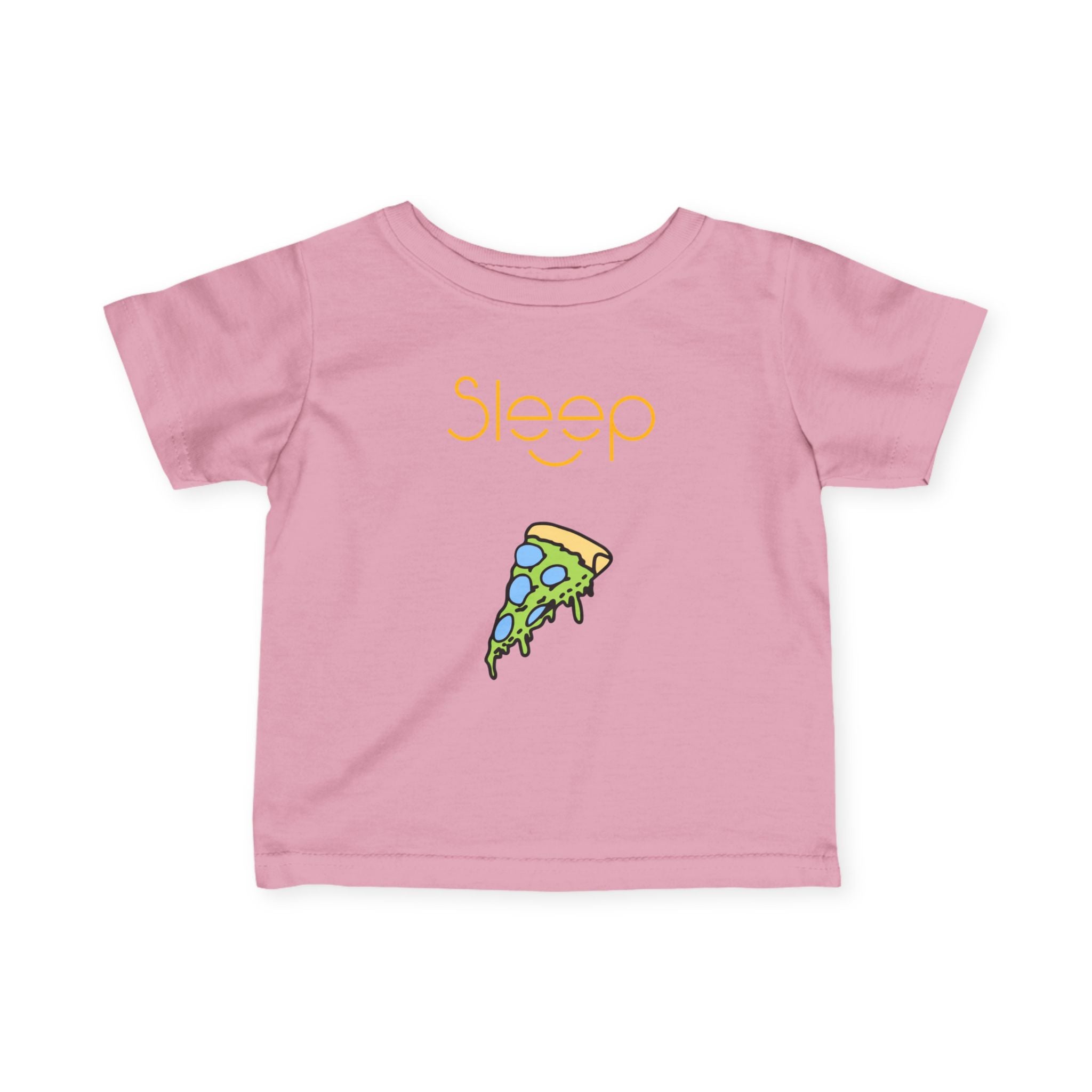 Infant Tee — "Sleep" Pizza Slice Graphic Baby Shirt