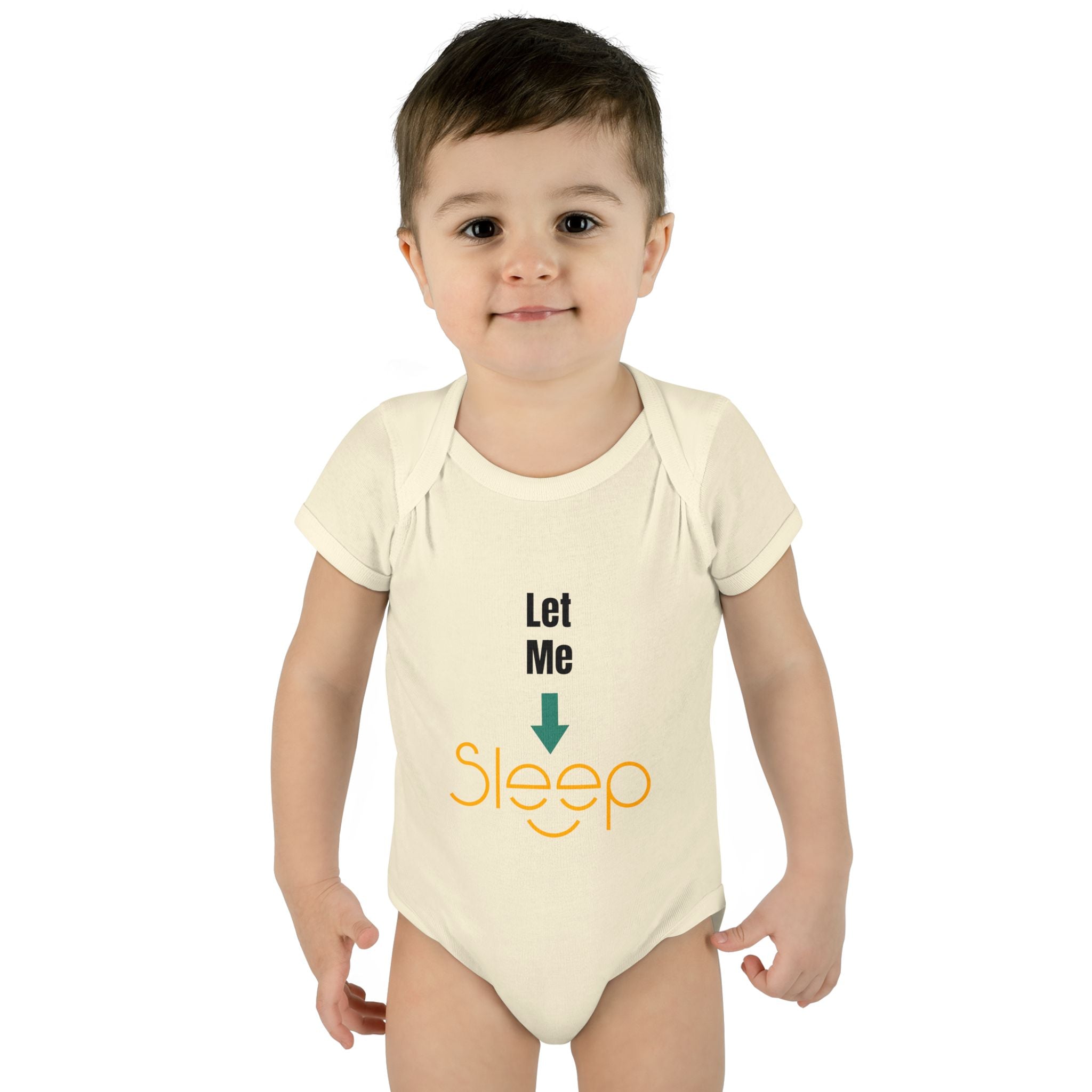 SleepAura - Luxe - Infant Bodysuit "Let Me Sleep" Funny Baby One-Piece