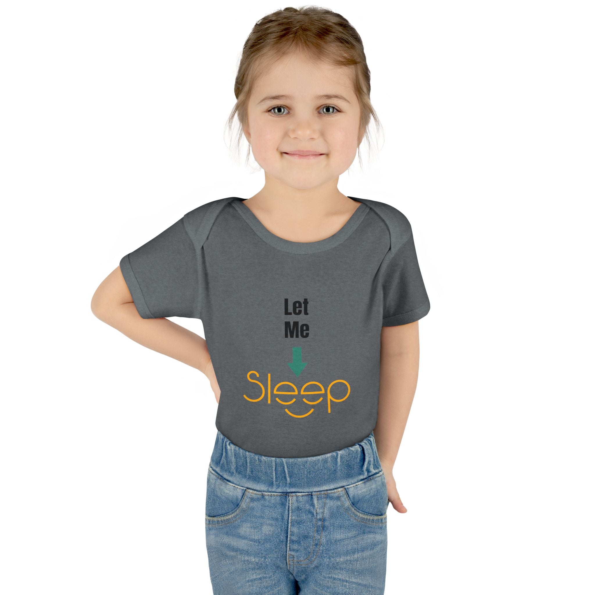SleepAura - Luxe - Infant Bodysuit "Let Me Sleep" Funny Baby One-Piece