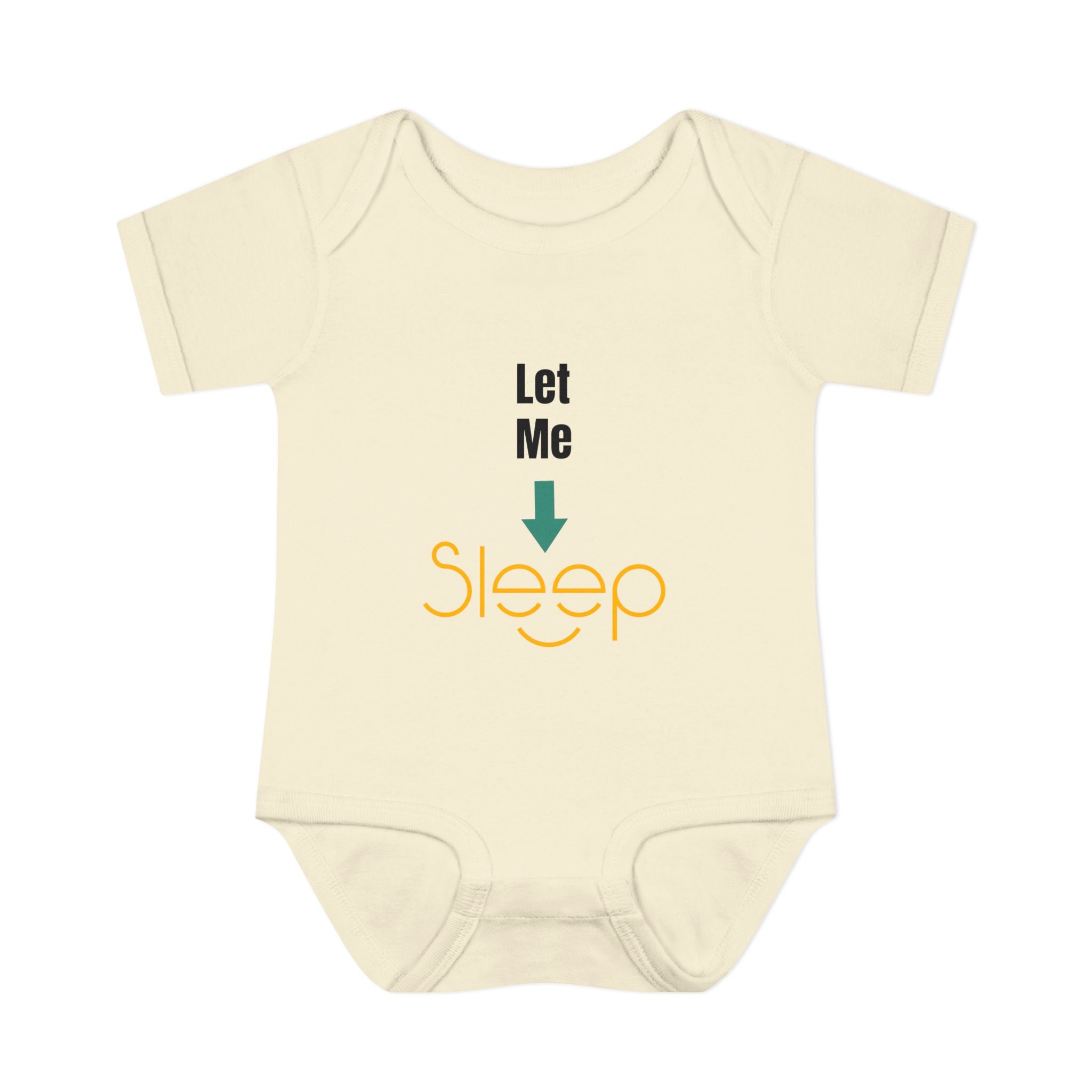 SleepAura - Luxe - Infant Bodysuit "Let Me Sleep" Funny Baby One-Piece