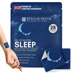 Rescue Patch Sleep Patches Sleeping Patch Sleep packaging featuring melatonin-free formula and calming design.
